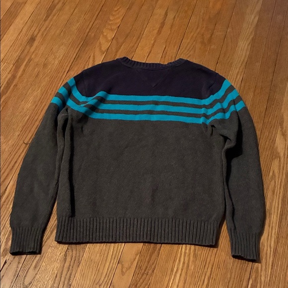 Tommy Hilfiger Kids Sweater - Navy and Teal Stripes - Picture 8 of 11